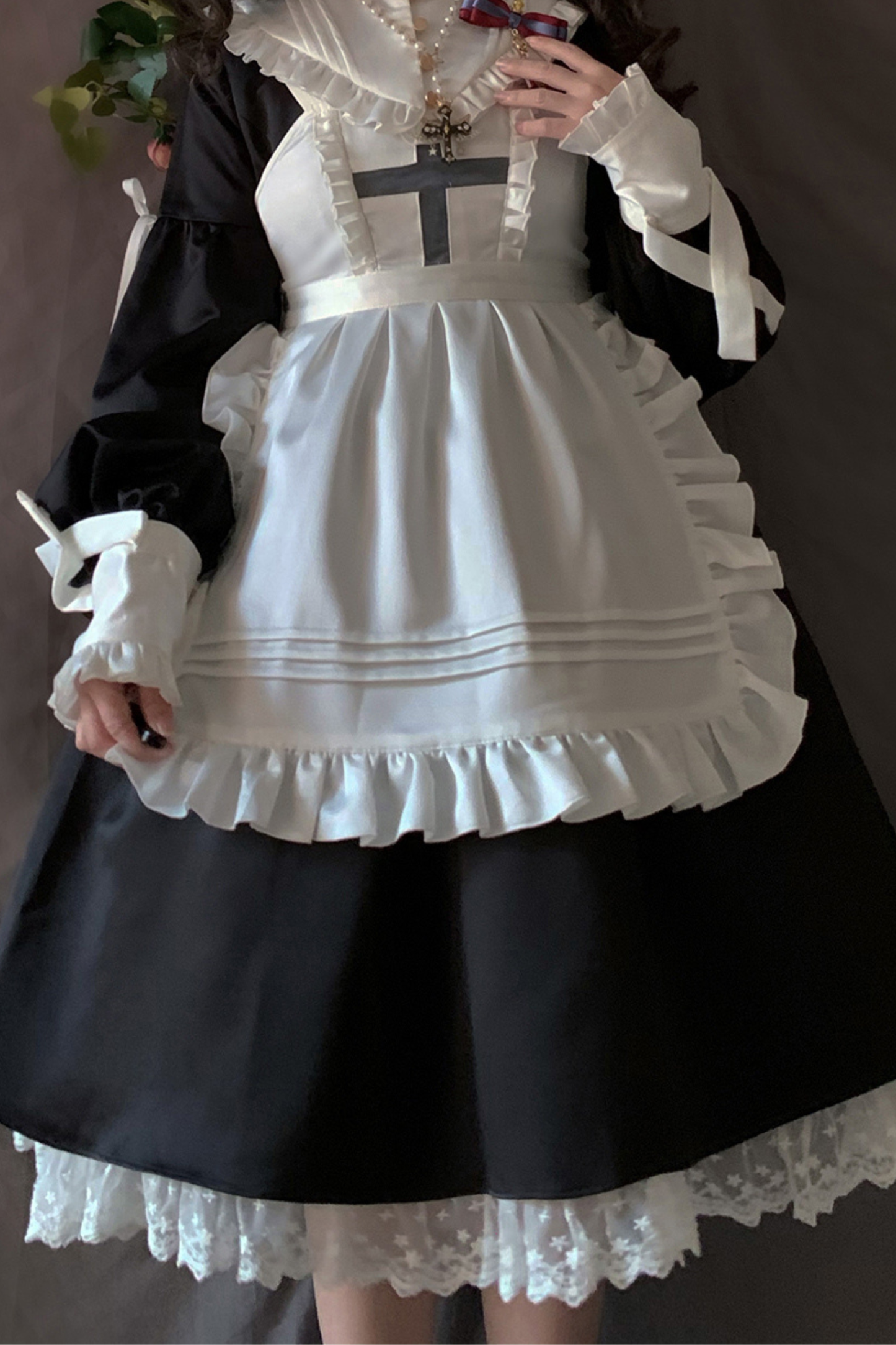 Lantern Angel Maid Lolita Dress + Apron + Detachable Collar