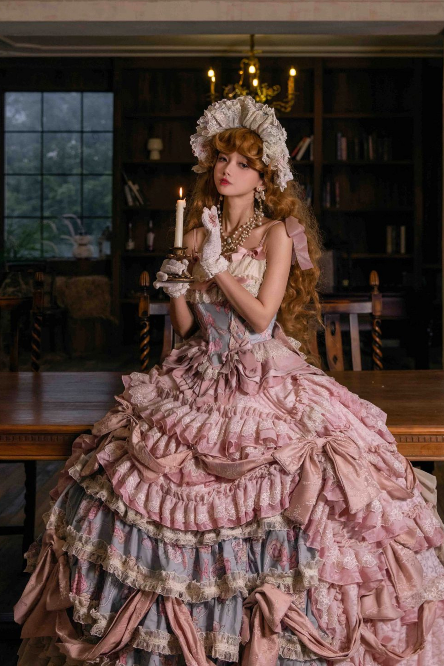 Jewel Rose Flower Marriage Lolita Set