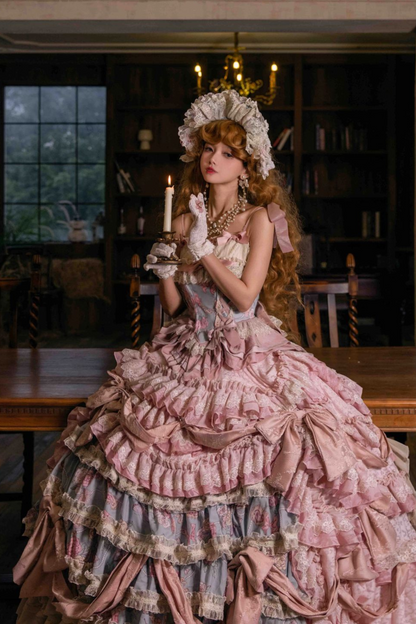 Jewel Rose Flower Marriage Lolita Set