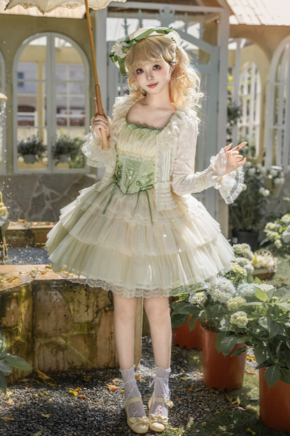 Flying Jupiter Lolita Jumper Skirt + Cardigan + Hat