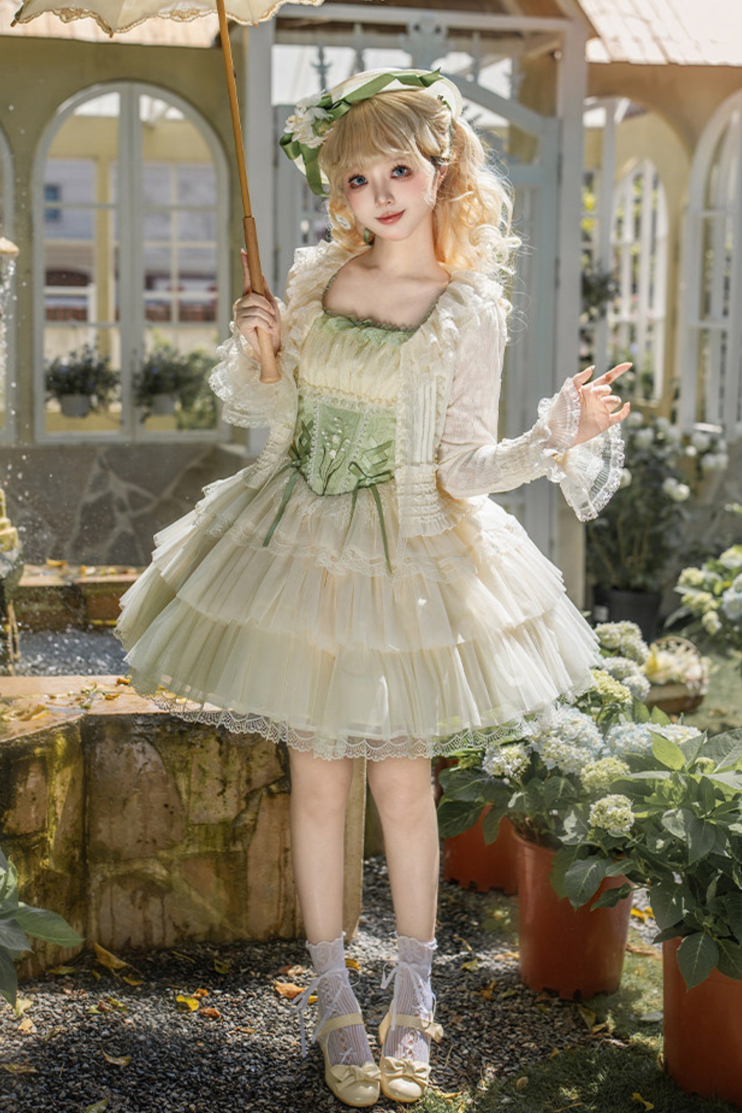 Flying Jupiter Lolita Jumper Skirt + Cardigan + Hat
