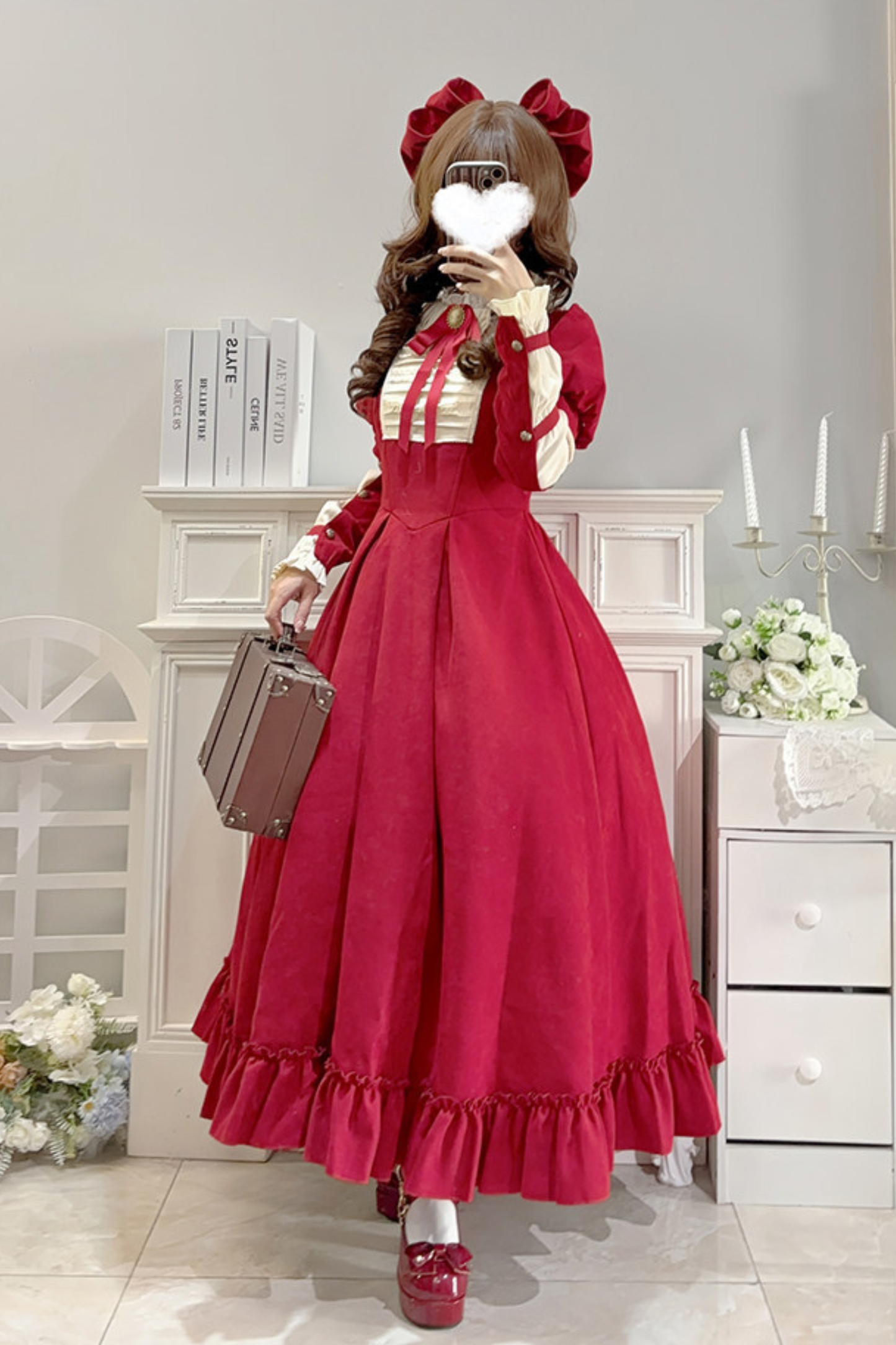 Lace Ruffle Lolita Dress + Bow