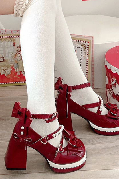 Sweet Ribbon Lolita Heels