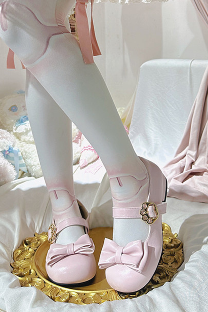 Glossy Ribbon Lolita Shoes