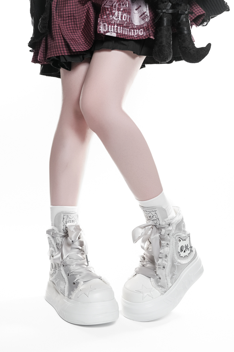 Dark Cat Canvas Sneakers