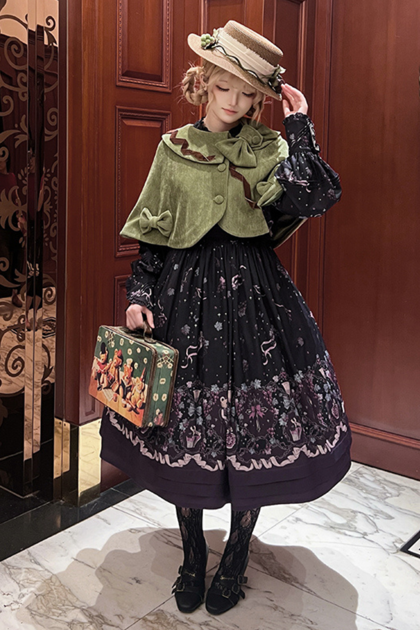 Winery Retro Bear Lolita Dress