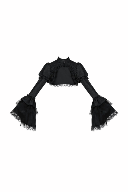 Gothic Corset Top + Short Coat + Hose + Curtain + Skirt + Flower + Bonnet