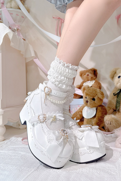 Sweet Girly Lace-up Shoes