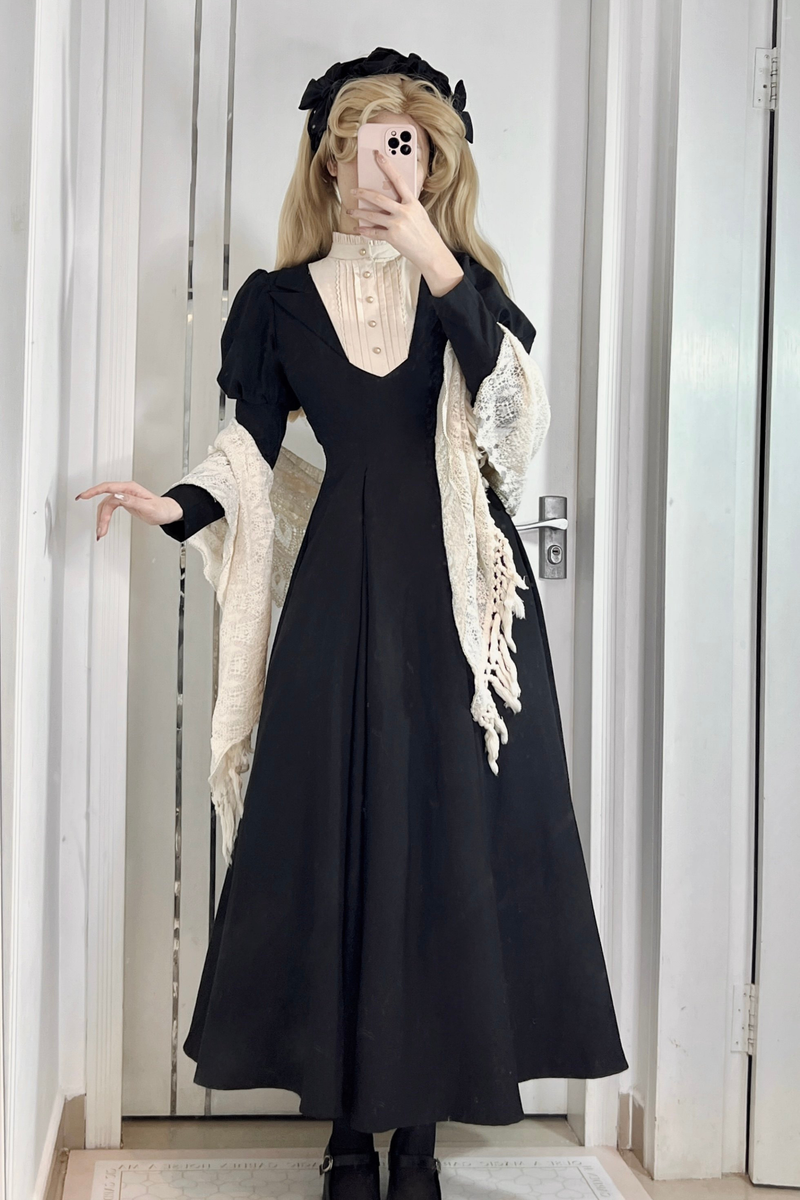 Gothic Flared Long Lolita Dress