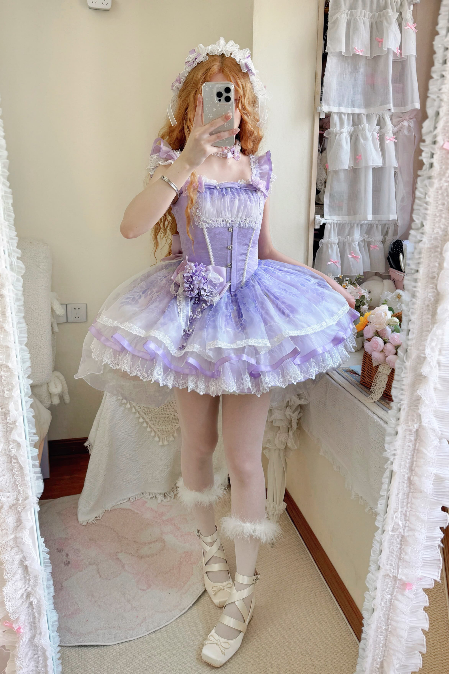[pre-order] Ballet Style Dress + Hat + Headband + Ribbon Tail