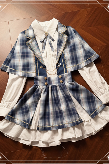 Starlight Idol Cosplay Cape + Shirt + Skirt + Leg Warmers