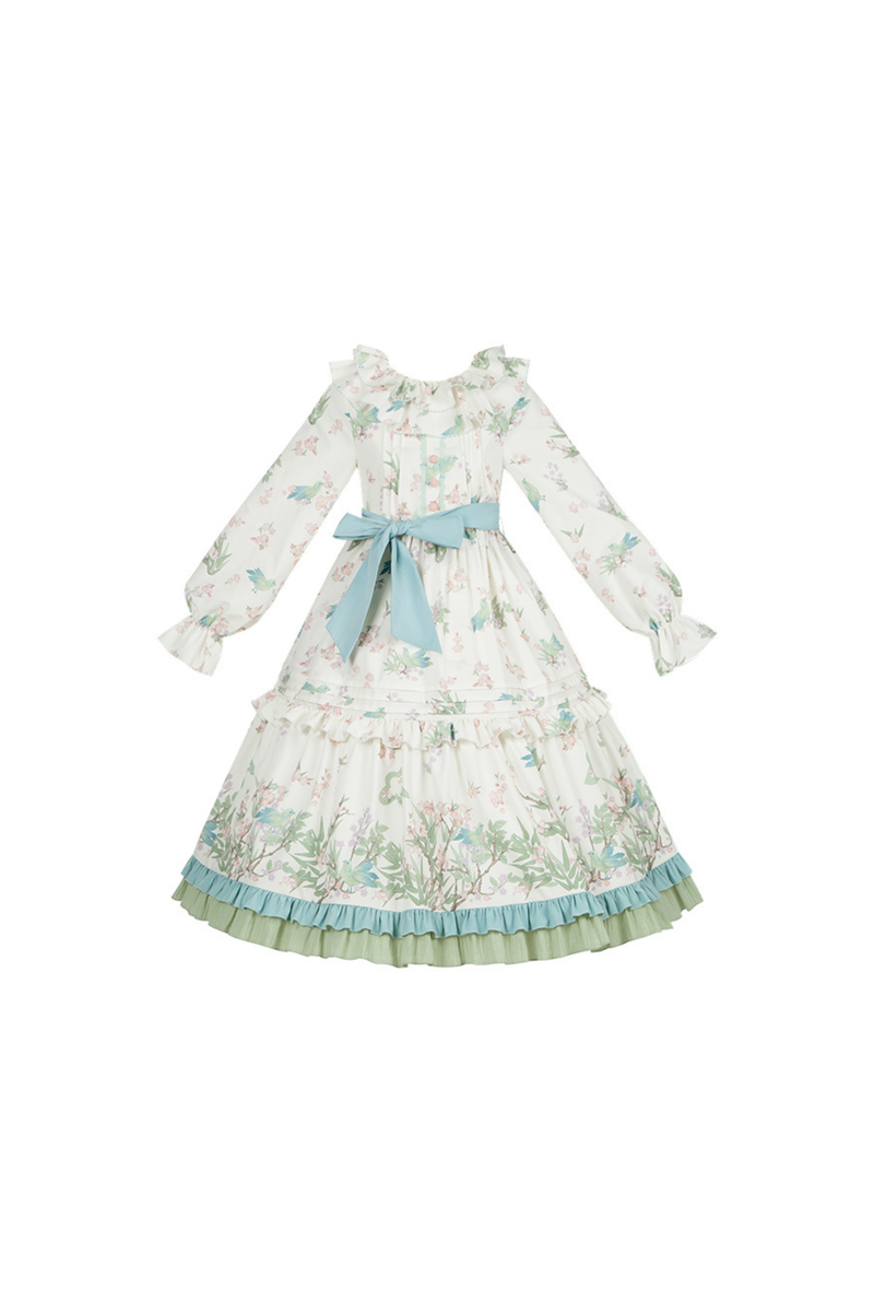 [pre-order] Forest Flower Dress + Suspender Skirt + Blouse + Cardigan + Scarf