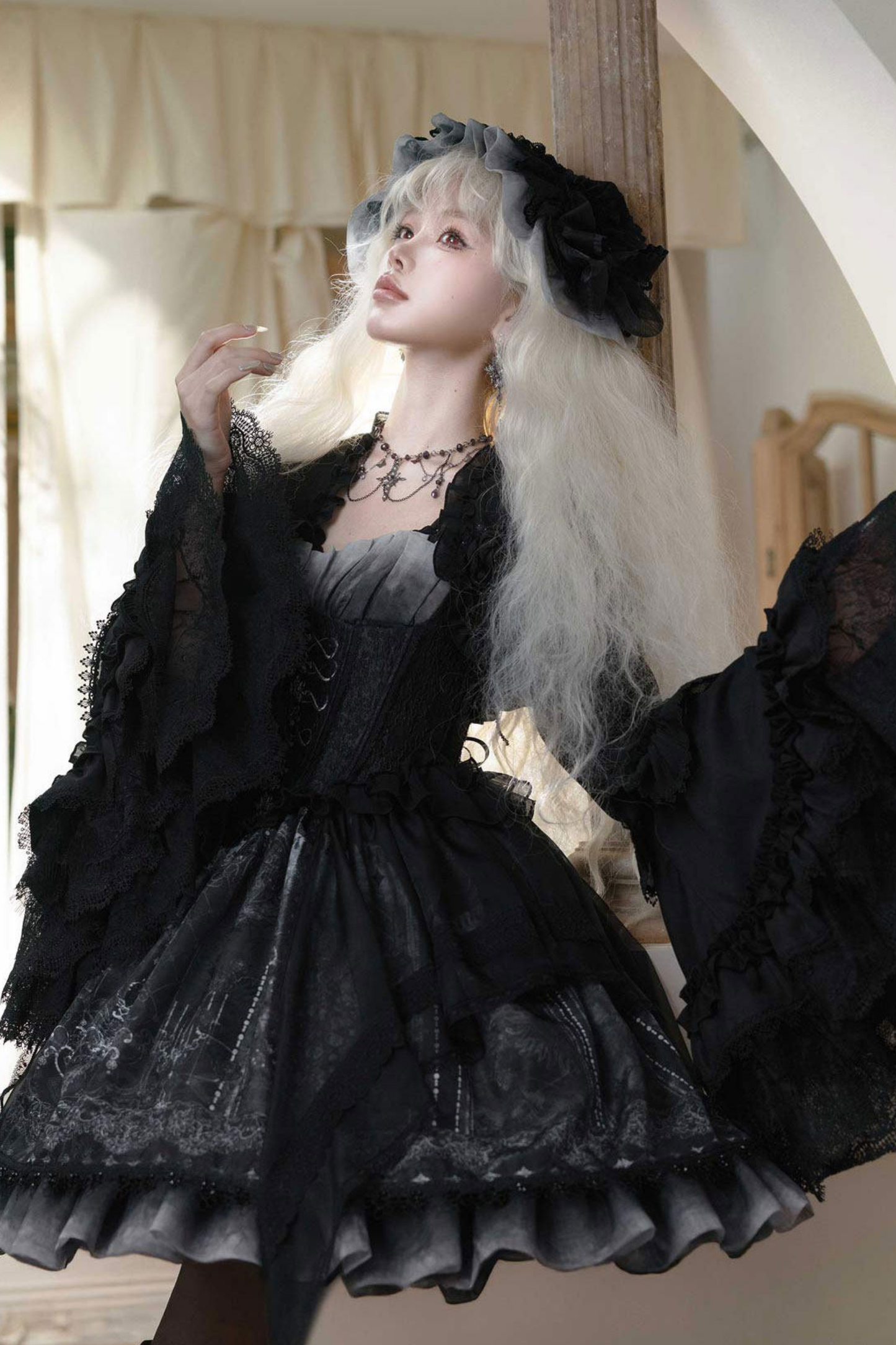 Gothic Lolita Jumper Skirt + Jacket + Skirt + Shirt + Corset + Accessories