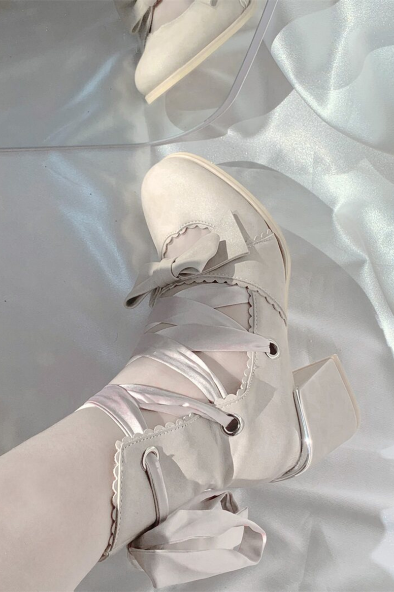 Lace-up Retro Lolita Shoes