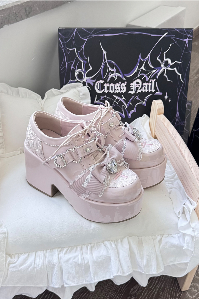 Dark Sweet Love Ribbon Shoes
