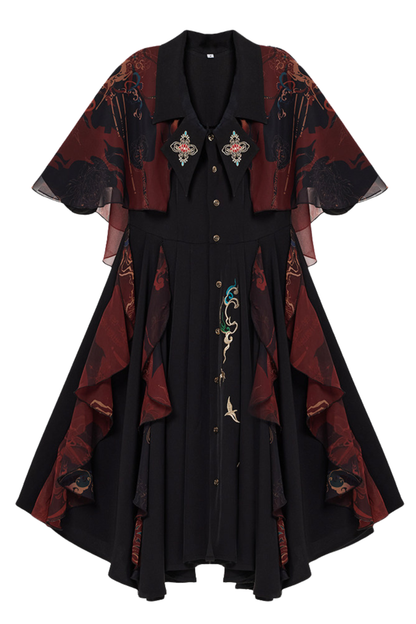 Chinese-style Embroidery Dress + Belt + Girdle