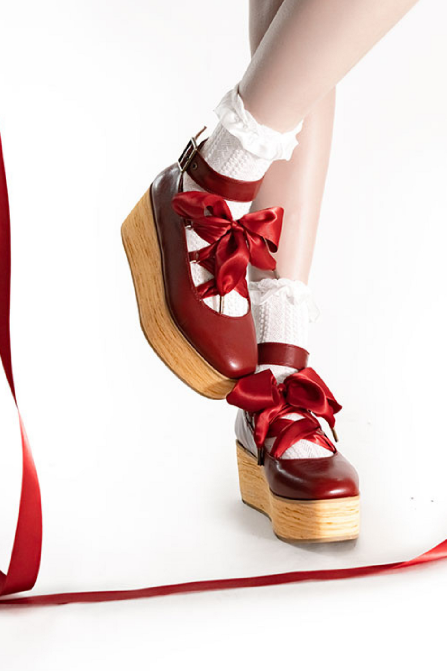 Ribbon Platform Lolita Shoes