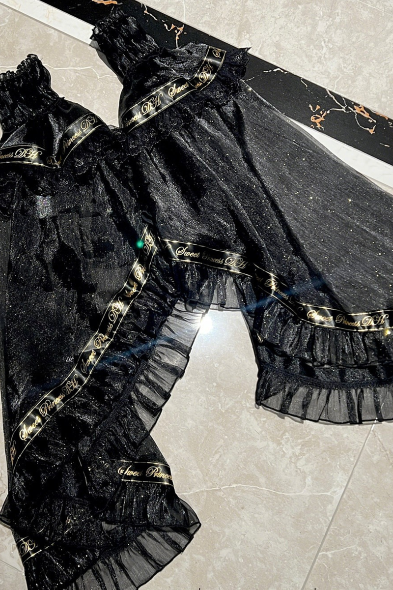 Golden Gothic Dress + Choker + Sleeve + Badge