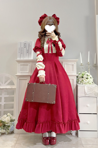 Lace Ruffle Lolita Dress + Bow