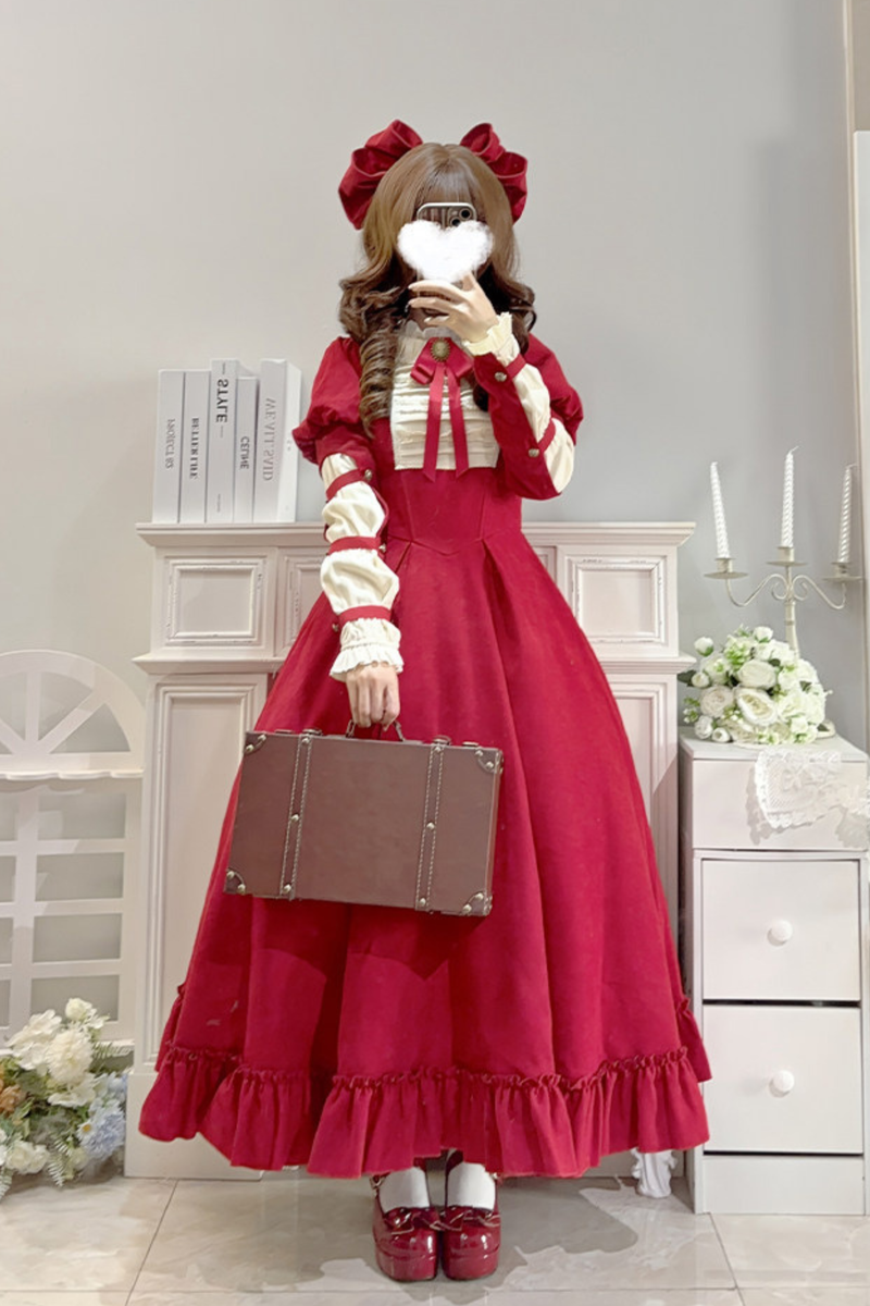 Lace Ruffle Lolita Dress + Bow