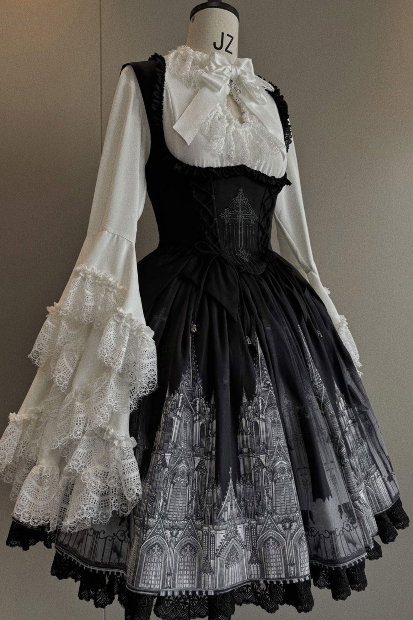 Gothic Lolita Jumper Skirt + Dark Top + Girdle