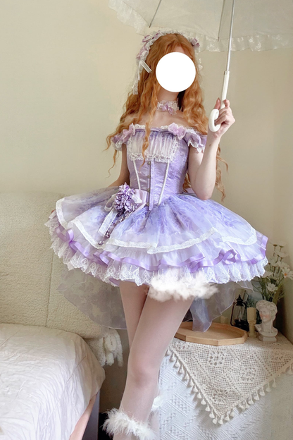 [pre-order] Ballet Style Dress + Hat + Headband + Ribbon Tail