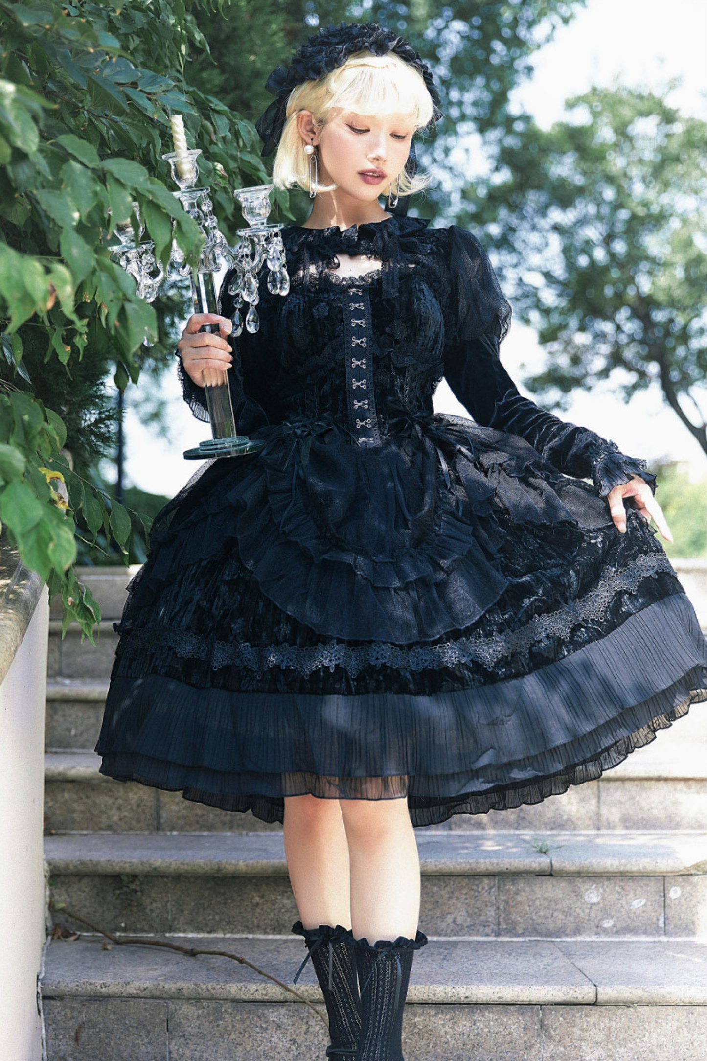 Gothic Doll Lolita Dress + Short Jacket