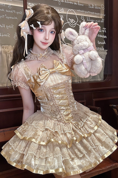 [pre-order Deadline: April 3] Gilded Fantasy Lolita Dress + Jumper Skirt