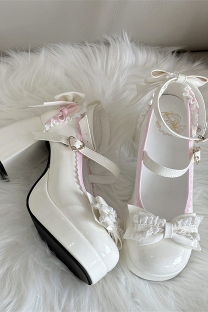 Ruffle Ribbon Lolita Shoes