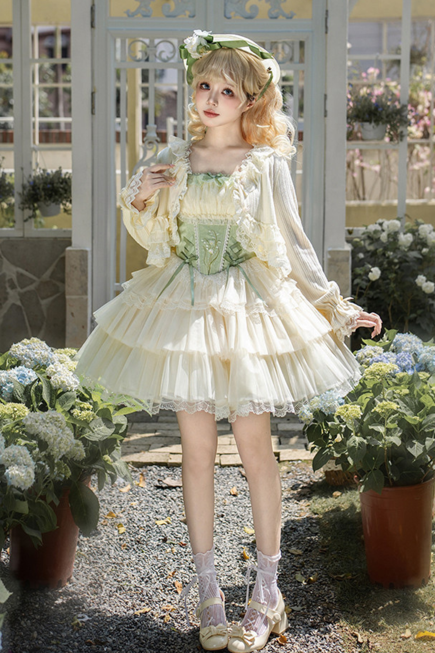 Flying Jupiter Lolita Jumper Skirt + Cardigan + Hat