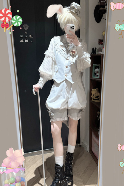 [pre-order Deadline: April 25] Castle Prince Candy Lolita Vest + Shirt + Pants + Ribbon + Hat