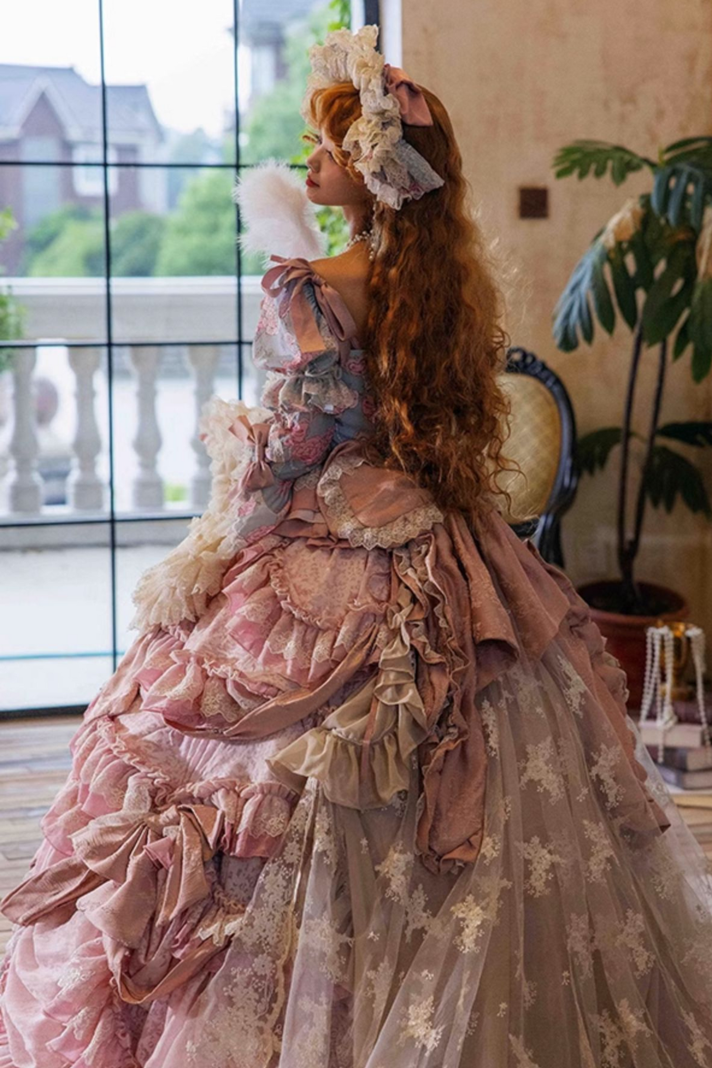 Jewel Rose Flower Marriage Lolita Set