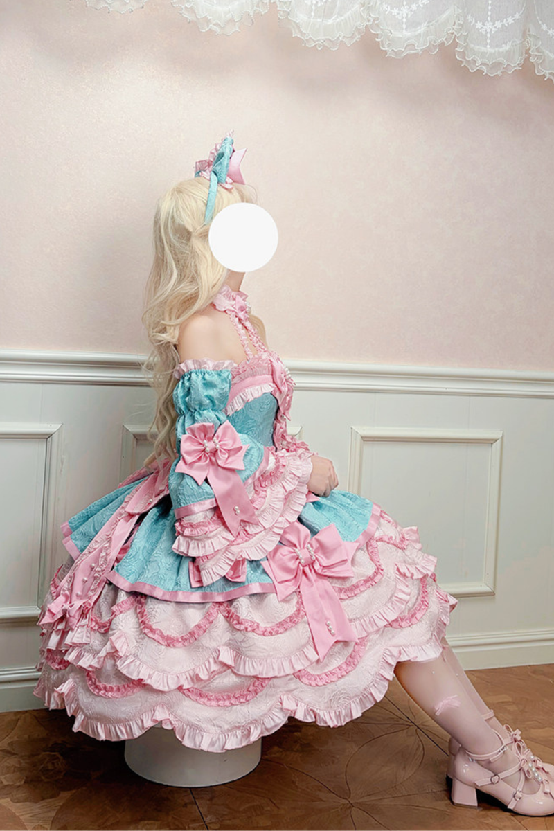 [pre-order Deadline: April 3] Sweet Ruffled Lolita Princess Ribbon Dress