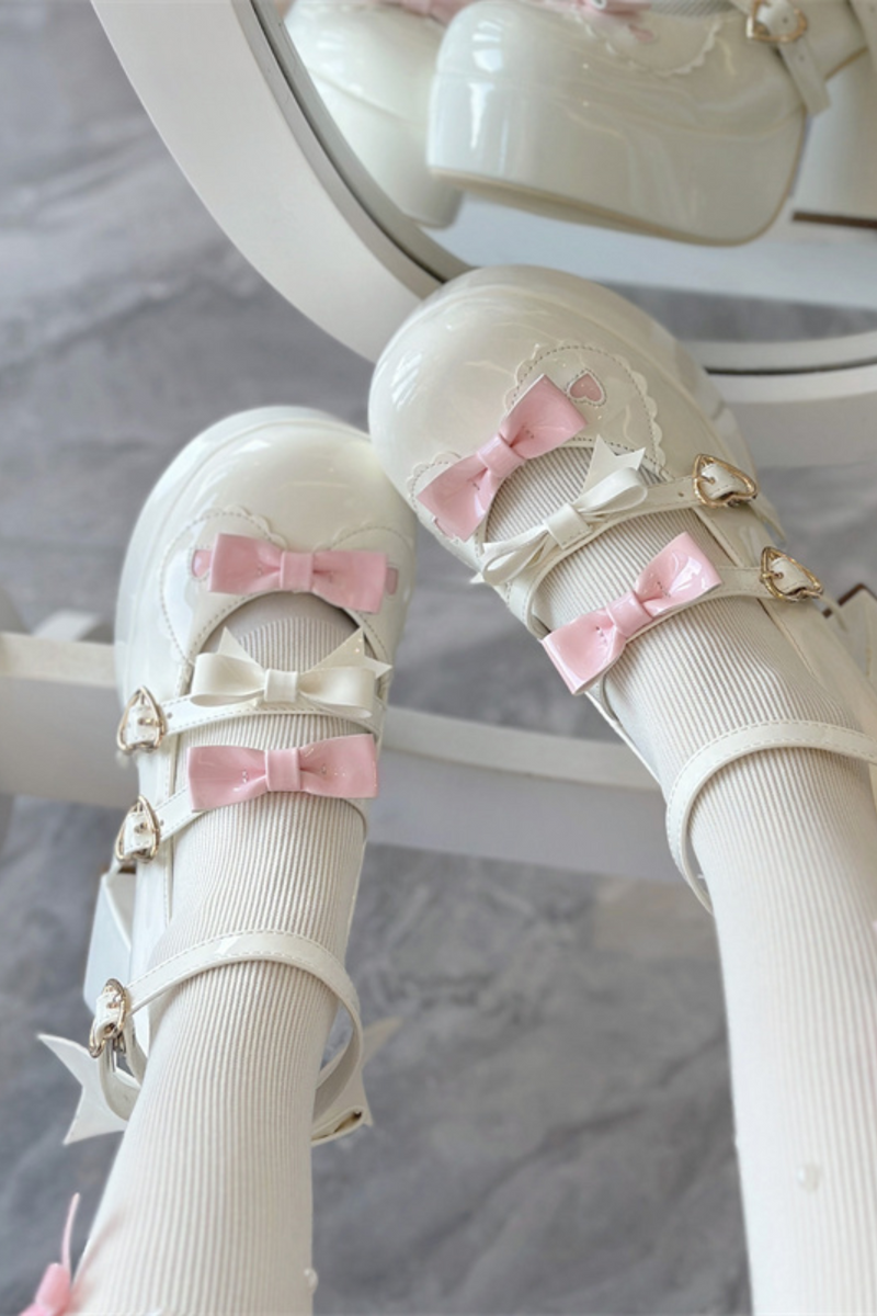 Biscuit Lolita Ribbon Shoes