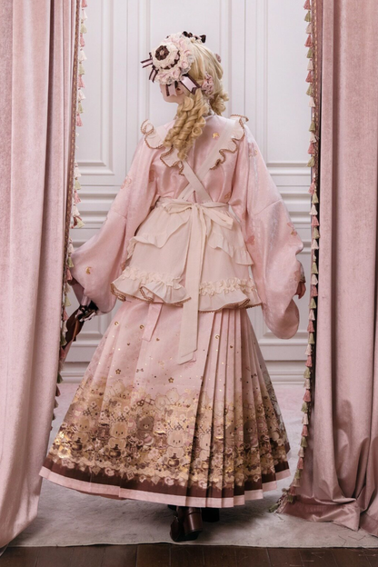 Little Bear Dessert House Dress + Skirt + Apron + Brooch + Overskirt