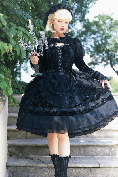 Gothic Doll Lolita Dress + Short Jacket