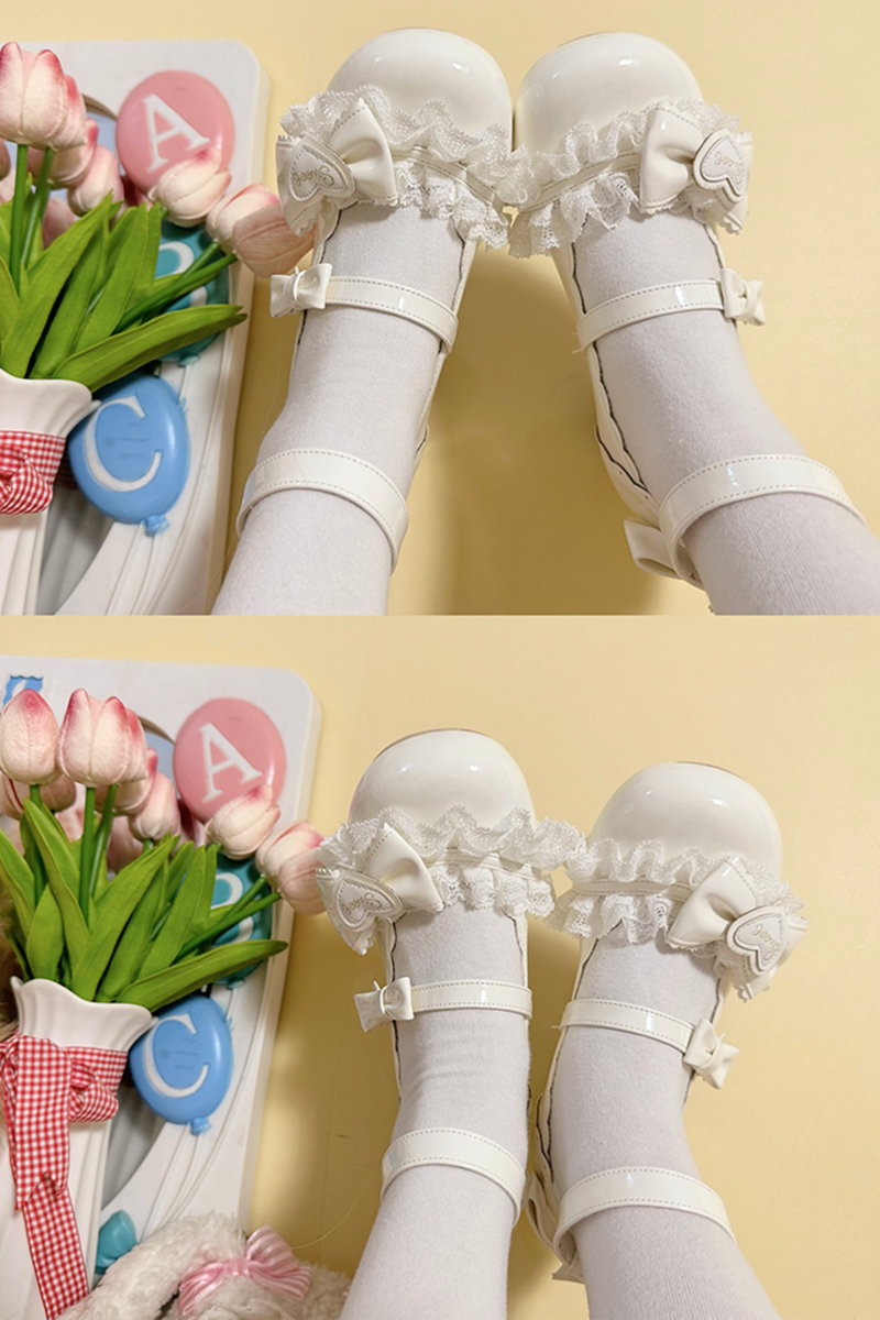 Lace Ribbon Lolita Shoes