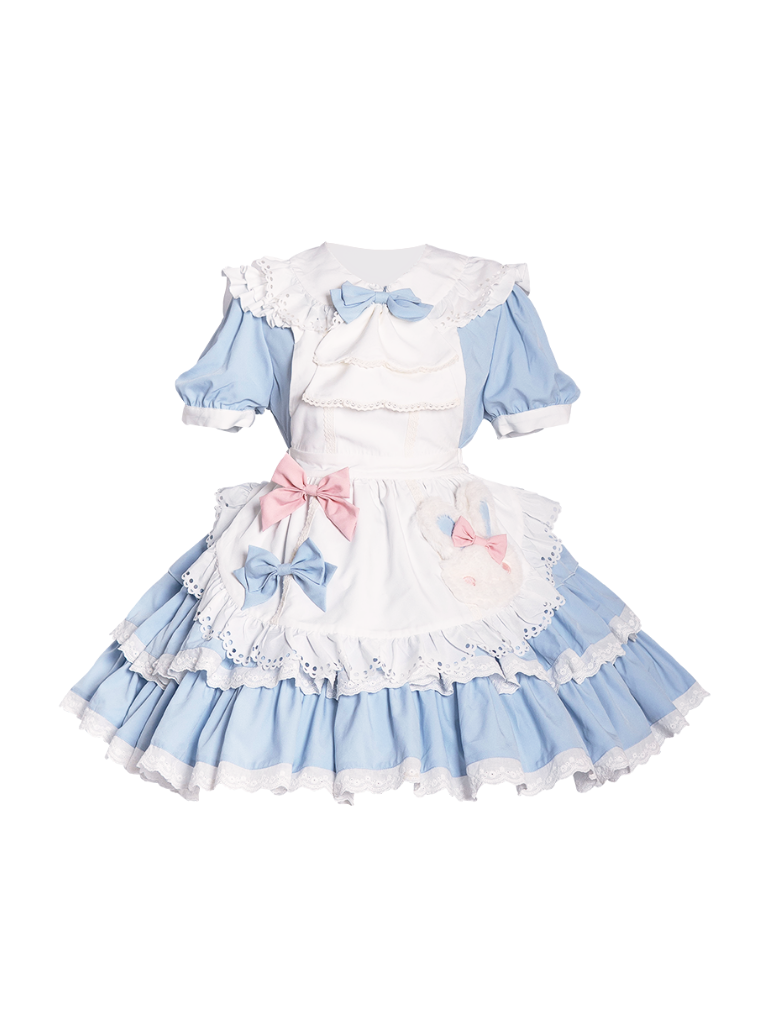 Classic Maid Lolita Dress + Apron + Headband