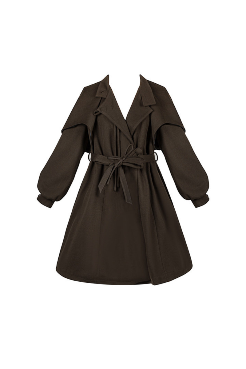 Baker Street Cloak Coat + Striped Dress + Pumpkin Pants + Hat