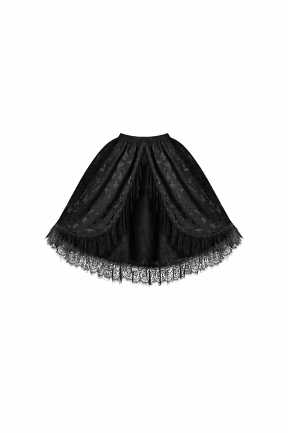 Gothic Corset Top + Short Coat + Hose + Curtain + Skirt + Flower + Bonnet