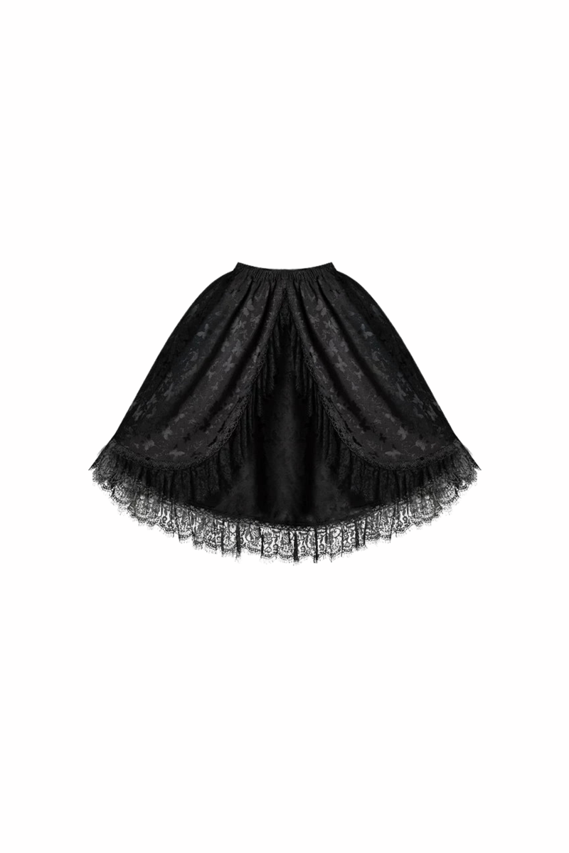 Gothic Corset Top + Short Coat + Hose + Curtain + Skirt + Flower + Bonnet