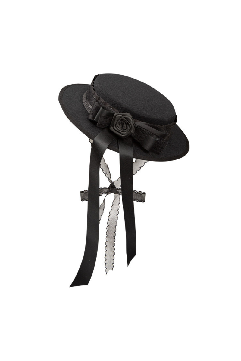Gothic Dress + Fake Collar + Hat