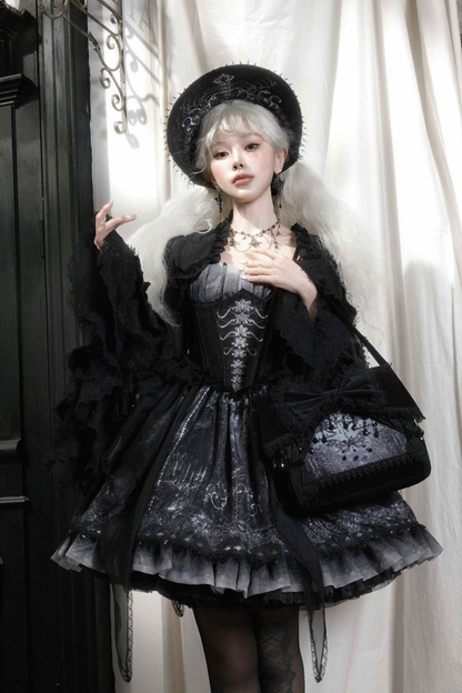 Gothic Lolita Jumper Skirt + Jacket + Skirt + Shirt + Corset + Accessories