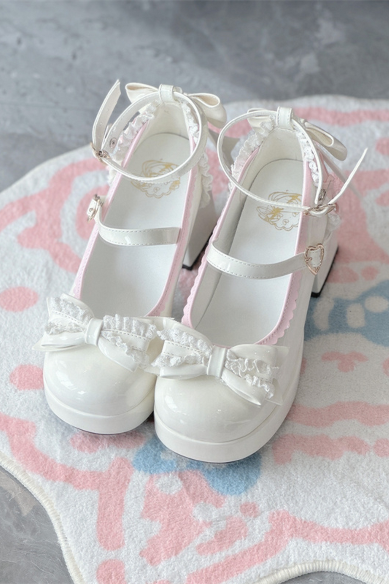 Ruffle Ribbon Lolita Shoes