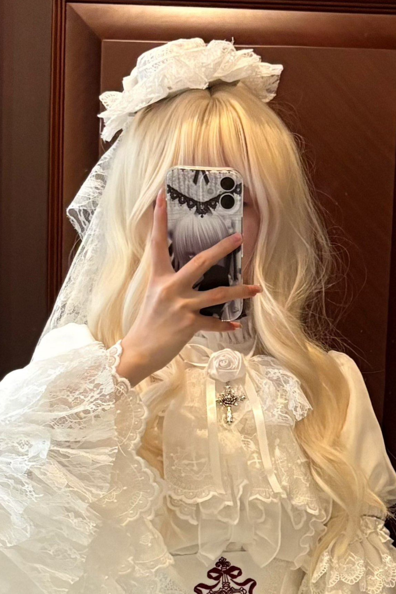 [pre-order Deadline: March 18] Dark Gothic Lolita Skirt + Shirt + Headband + Hat + Sleeve