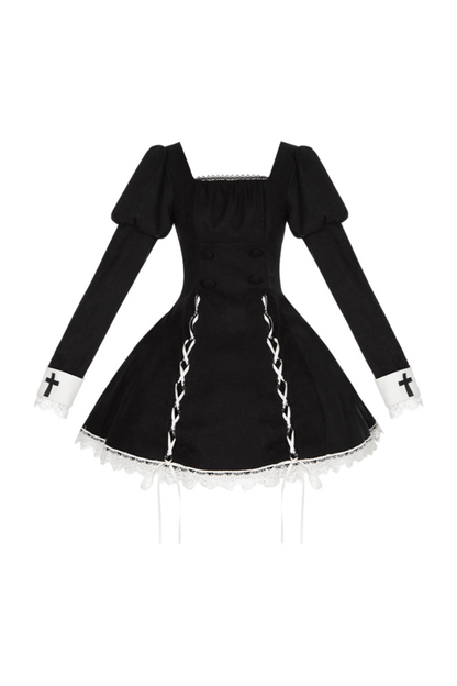 Mermaid Dress + Lace-up Short Dress + Cloak + Collar + Ribbon Brooch