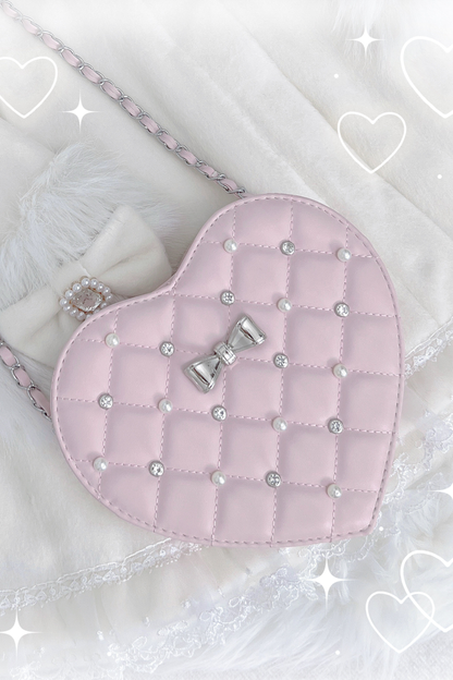 Pearl Quilted Sweetheart Bag