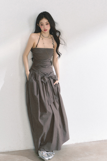 Halter Neck Long Dress