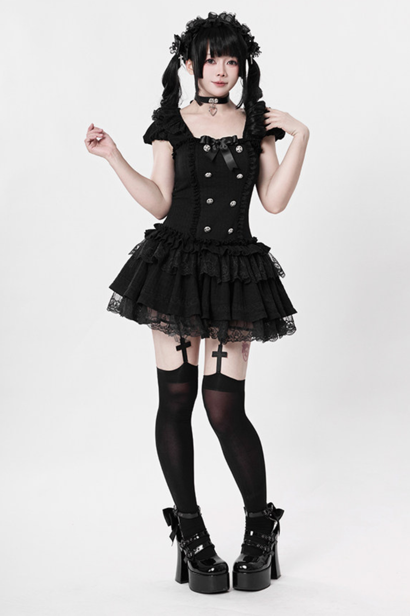 Gothic Doll Dress + Pants + Hairband