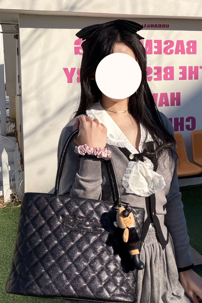 Sweet Quilted Tote Bag